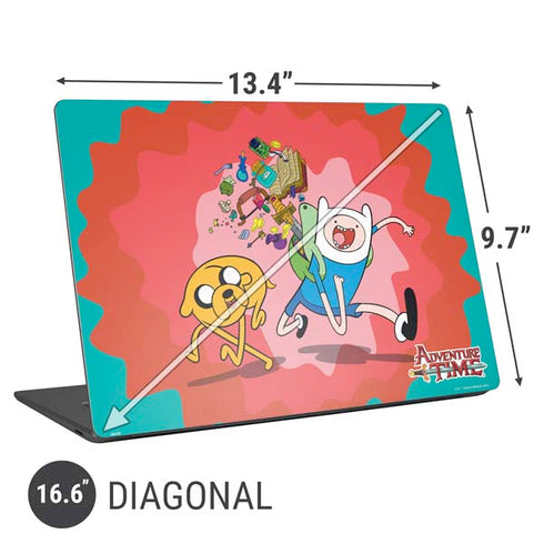 Adult Swim Adventure Time Jake and Finn Universal Laptop 16.6in (13.4 x 9.7in) Skin
